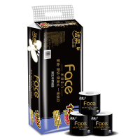洁柔有芯卷纸 黑Face加厚4层140克*10卷 卫生纸 原生木浆 冲厕易降解 单提装