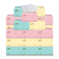 清风抽纸双层200抽48包多巴酚糖果色 商用家用餐厅面巾纸BR38AC1