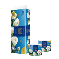 清风花萃臻品系列卷纸4层200克*10卷一提厚实细腻有芯卷筒卫生纸B20AGHCX