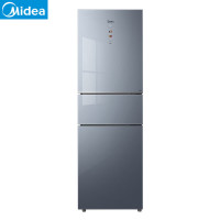 美的 三门冰箱 BCD-271WTGPZM 一级能效双变频双循环 风冷中门全域变温 钢化玻璃面板 271升