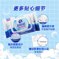 维达湿厕纸可冲湿纸巾成人私处湿厕巾40片卫生湿巾家庭装厕所擦屁屁 4包共160片VW3415 4包
