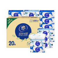 维达(Vinda)抽纸超韧山茶花印花纸巾4层90抽*20包S码 133*195mm V2805-A有香无香随机发 整箱装