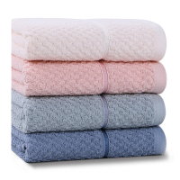 洁丽雅絮语浴巾纯棉加厚吸水浴巾全棉100% 粉色