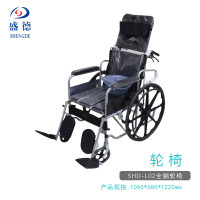 盛德 全躺轮椅 手动可全躺折叠轻便手推轮椅老人便携式医用家用老年人残疾人运动轮椅车带坐便器 SHD-L02