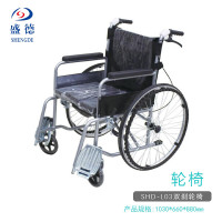 盛德 双刹轮椅 手动轮椅车加强铝合金车 折叠代步车减震 SHD-L03