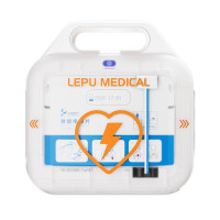 乐普aed半自动体外除颤仪 家用医用车载aed心脏除颤仪器 心脏起搏急救便携式 [企业单位工厂]有屏版E100+壁挂柜