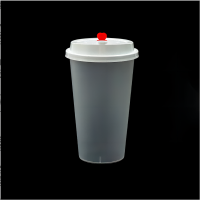 君子风 一次性塑料杯 500ml 90口径磨砂注塑杯 500只/箱(不含盖)