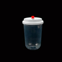 君子风 一次性塑料杯 500ml 90口径透明注塑U形杯 500只/箱(不含盖)