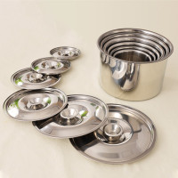 鲁宝 304味盅调料罐加厚不锈钢厨房打蛋盅炖盅10个装16cm