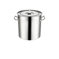 鲁宝电磁灶专用汤桶 商用大容量加厚不锈钢带磁大型汤锅燃气通用 Φ45*H45