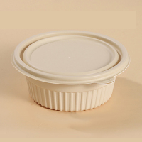君子风圆碗450淀粉基米黄色63.5*29*435cm 300套/箱 餐盒