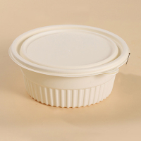 君子风圆碗900淀粉基米黄色64*35.5*36cm 200套/箱 餐盒