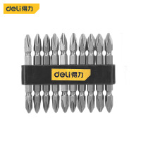 得力 DL6902 6.3mm高扭力旋具批头S2(银)PH2×65mm 每卡十支