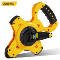 得力 DL9030G架式钢卷尺三倍速塑壳(黄)30mx12.5mm