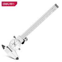 得力 DL93150B带表卡尺专业0.01mm(红)150mm