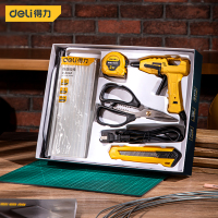 得力 DL1007R7件热熔胶枪工具套装(白)7件套