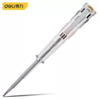 得力 DL8001G测电笔氖灯醋酸柄(透明)100-250V AC140mm