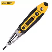 得力 DL8005测电笔数显照明灯(黄)12-250V
