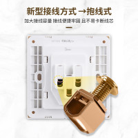 公牛(bull)开关面板 五孔插座 86型10A 正5孔 二三插 10A 220V