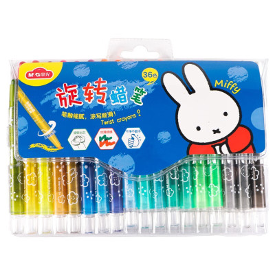 晨光旋转蜡笔米菲短款24色FGMX4309(12/盒)