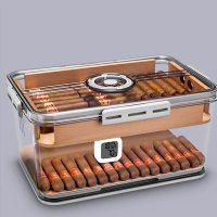 优利德(UNI-T) 茄龙雪茄保湿盒乐扣雪茄盒(小号空盒+温湿度计)小号空盒+温湿度计324*224*64mm