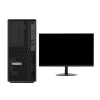 联想ThinkStationK台式机i9-12900 32G 512GSSD+2TB T400显卡4G显存/27英寸
