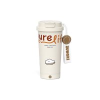 mosh造物集 咖啡杯 全自动电动搅拌杯吸管水杯 保温杯 氧气云 420ML 礼盒装