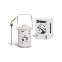 mosh造物集316不锈钢保温杯 吸管杯子带提手便携 联名款小萌 650ml