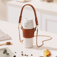 mosh造物集不锈钢咖啡杯保温杯 麋鹿棕450ml