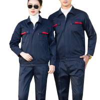 中锐智采 防静电工作服套装春秋长袖工装电工服男反光加油站劳保厂服 KQGZF-007