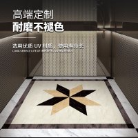 电梯地垫轿厢PVC地板地胶垫定制logo尺寸图案超耐磨防水仿大理石 3.0mm高端定制微发泡底 每平方价格