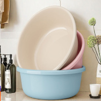 茶花(CHAHUA) 加厚三件套盆子 家用塑料大号圆形洗脸盆婴儿盆学生宿舍洗菜盆洗脚
