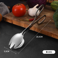 不锈钢沙律夹剪刀夹沙律沙拉夹食品夹酒店餐厅自助餐水果切营养餐 大号