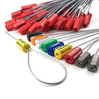 一次性钢丝封条抽紧式塑料铅封锁扣电表集装箱物流封签施封锁扎带 30厘米长(100条)