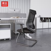 震旦(AURORA)CELY0302B黑色弓形椅弯管椅 电脑办公椅 会议椅 书房家用学习舒适久坐