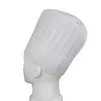 中锐智采 一次性无纺布加厚中圆厨师帽 20顶/包 23cm*29cm 酒店餐厅厨房工作帽
