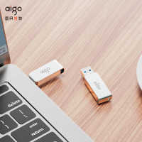 爱国者(aigo)64GB 220MB/s USB3.2 高速商务办公学习电脑U盘 U330金属旋转抗压耐用 大容量投标