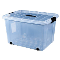 收纳箱 透明收纳箱 大容量家用加厚带轮滑后备箱储物盒