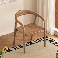 中锐智采 木洛华 实木靠背椅子家用扶手椅白蜡木舒美特主人位泡茶椅书桌学习椅餐椅 圈椅 进口白蜡木