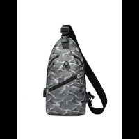 中锐智采 新款潮牌 男士胸包单肩斜挎包单肩包机车韩版休闲小胸包男包潮流