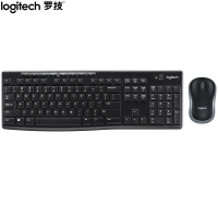 罗技(Logitech) MK270 无线键鼠套装USB接口光电家用游戏商务办公防泼溅台式机笔记本通用便携鼠标键盘 黑色