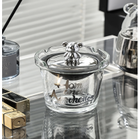 轻奢 漏斗烟灰缸小熊烟灰缸带盖 10*12.5cm