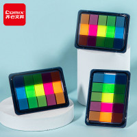 齐心 荧光膜索引标签贴 便签便利贴小条/指示便签纸 300张(44x12mm)20张*5色 D7012EC