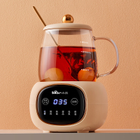 小熊(Bear)0.4L迷你养生杯养生壶 热牛奶电热杯煮花茶壶烧水壶电热水壶全玻璃杯体YSH-Q04E5