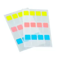 得力(deli)96枚3色索引标签贴指示贴 归类便利贴记事贴 28*12mm25905