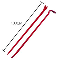 者也 消防器材工具 消防锹桶消防斧消防火钩打火鞭消火栓扳手微型消防 消防撬棍[1米]弯头