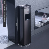 不锈钢垃圾桶商用带烟灰缸酒店大堂立式电梯口走廊过道吸烟灭烟柱 黑金色带内桶