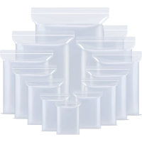 自封袋8号 特厚12丝密封袋食品塑封袋加厚封口袋透明留样袋样品袋 白边17*24cm(200只/包)