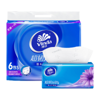 维达维达V2239 超韧抽纸可湿水家用餐巾纸面巾S码3层130抽*6包/提 V2239一提6包