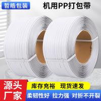皖精艺pp打包带纸箱物流包装货物捆扎塑料白色打包带 1.5MM宽 10KG